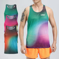 Custom Logo Men's Seamless Marathon Running Vest Breathable Quick Dry Sporty Style Sleeveless Tank Top