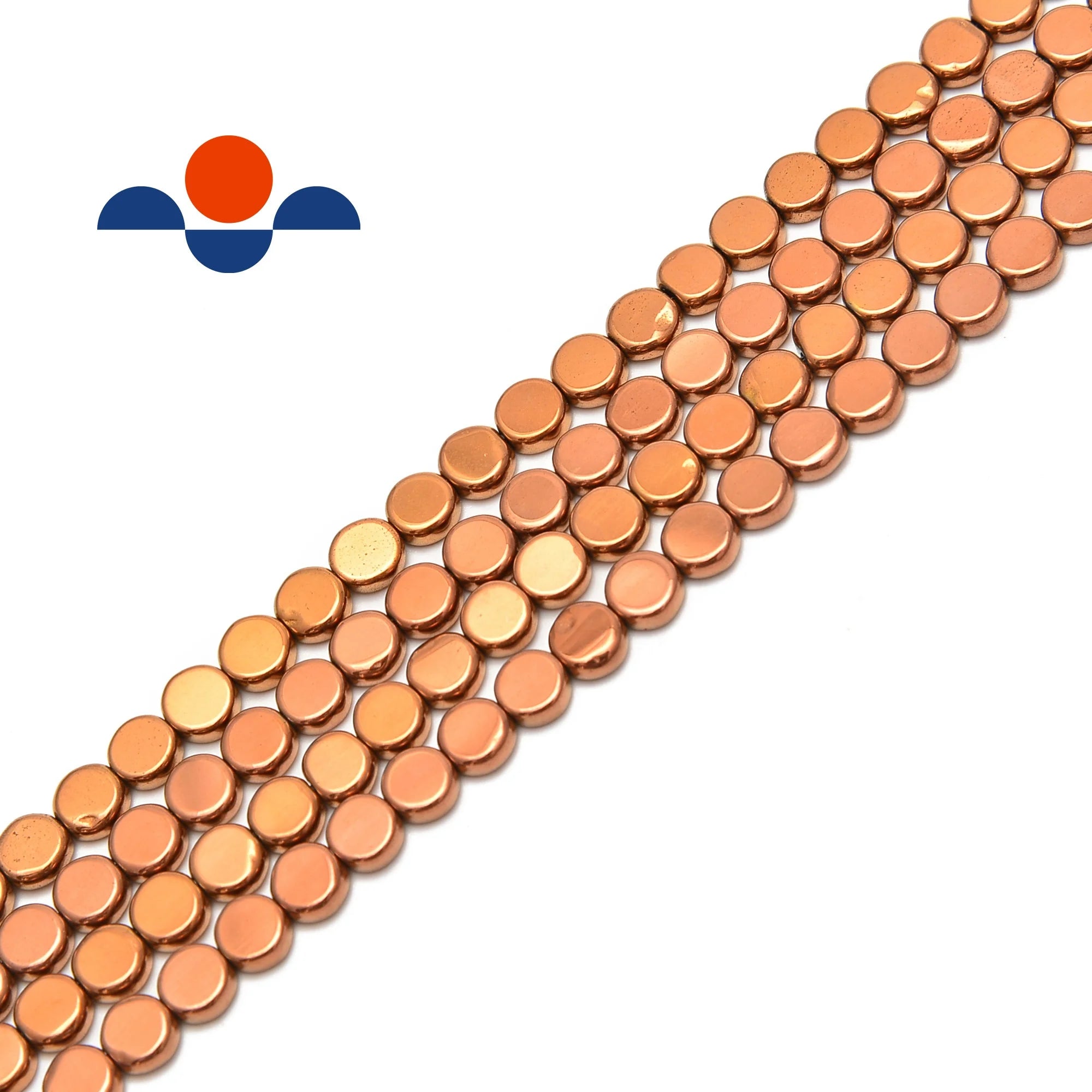 Wholesale Copper Gray Plated Hematite 4mm 6mm 8mm Flat Coin 2x4mm Faceted Square Beads for Jewelry Making