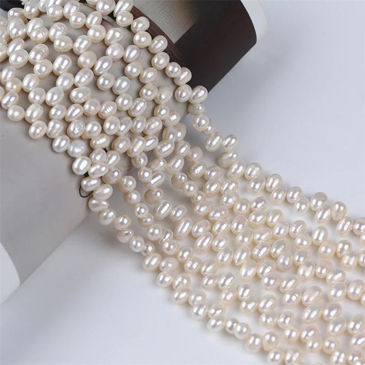 Wholesale Natural White 4.5-5.5mm AA Grade Rice Shape Freshwater Pearl Strand Loose Pearls Zhuji Brand
