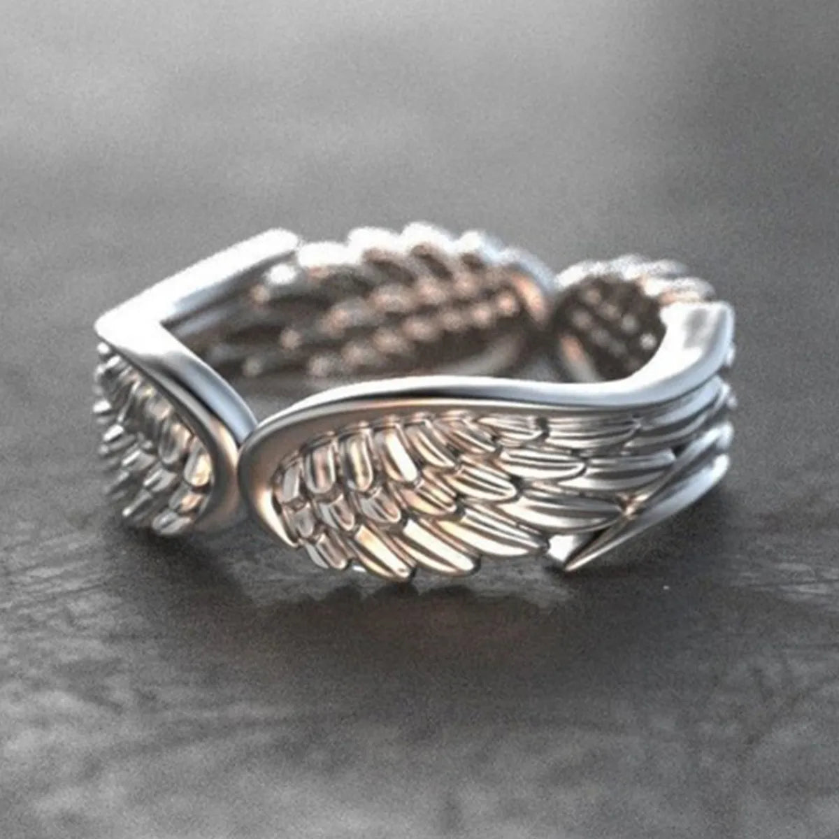 Fashion Vintage Angel Ring Wing 925 Sterling Silver Adjustable Rings Women Jewellery Gift