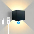 Cordless Touch Control Dimmable Wall Lamp Rechargeable Black up Down Wall Mount Lights LED Wall Sconce Battery Powered