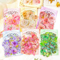 40 Pieces Per Pack Pet Stickers Flower Fragrance Series Bronzing Flower Hand Account DIY Material Decoration Stickers  6 Models