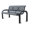 Outdoor Steel Modern 2 Persons 3 Persons Bench Public Park Street Leisure Bench Chair Outside Garden Metal Long Bench Seats