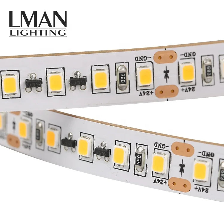 Non Voltage Drop IP20 Project Application 8MM Width DC 12V 24V 9.6W SMD 2835 Led Strip Light
