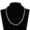 Elegant Fashion 7-8mm Natural White Freshwater Rice Pearl Necklace
