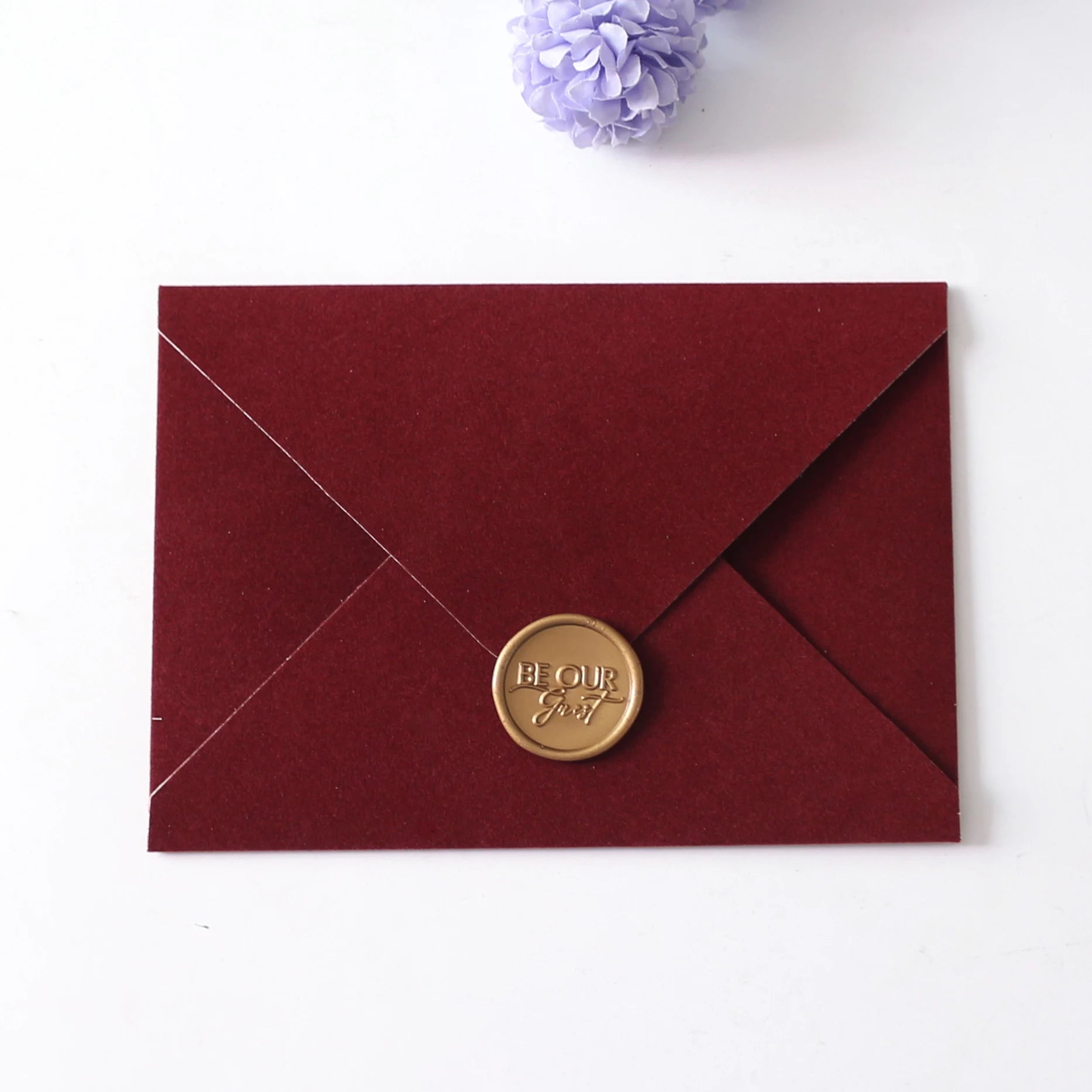 Custom Cardboard Pouch Paper Envelope Packaging Customized Wedding Invitation Card Velvet Envelope