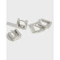 925 Sterling Silver Simple Square Hoop Earrings Minimalist Trendy  Earrings Women Fine Jewelry Earrings Wholesale