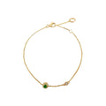 Fine Jewelry Bracelets & Bangles Natural Emeral Gemstone Jewelry 14K Solid Gold Bracelet Fashion Jewelry Bracelets for Women