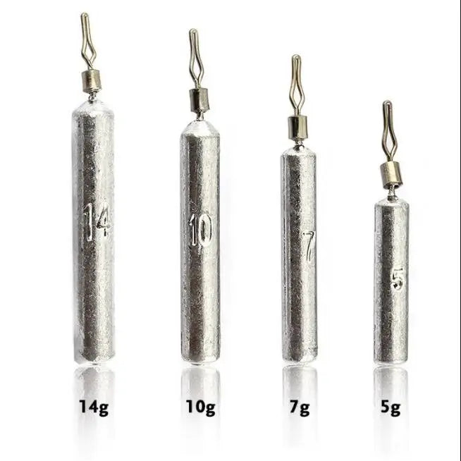 Drop Shot Swivel Fishing Weights 2.5g-20g Casting Lead with Removable Weight Sinker 50pcs/bag for River Fishing