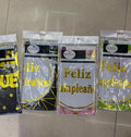 2025 Nuevo Diseno Espanol Feliz Cumpleanos Mantel  Fiesta Rayado Para Mesa Rectangular De Decoracion