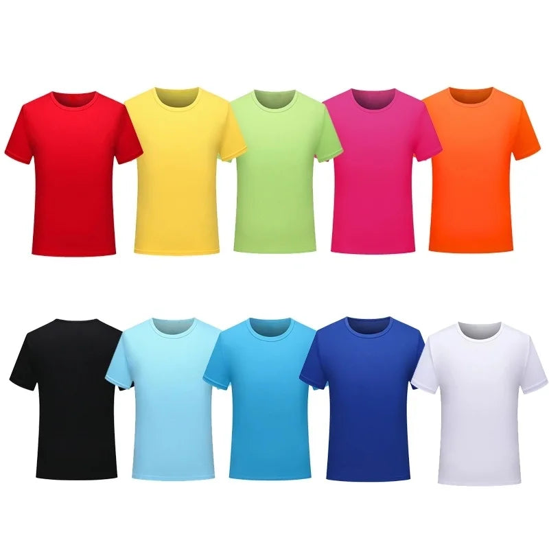Factory Hot Sale Cheap Knitted Sporty Solid Blank Gym Sports T-shirt Marathon Running Plain Quick Dry Fit T-shirts Wholesale