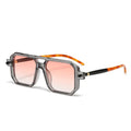 European American Retro Style Large Frame Sunglasses Trendy Cross-Border New Square Design Double Beam UV400 Optics PC Material