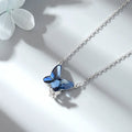 High Quality 925 Sterling Silver Crystal Pendant Butterfly Necklace for Women Girls