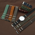 Custom One Piece Vintage Genuine Leather Water Resistant Watch Strap 18mm 20mm 22mm 24mm Suede Leather