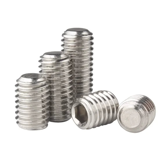 DIN916 304 Stainless Steel Inner Hexagon Socket Set Screws Flat Point Headless Grub Screw