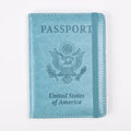 Custom Logo Cheap PU Leather Passport Cover Case Travel Wallet with Strap Documents Organizer Passport Holder for Men and Women