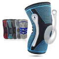 One-Piece Knitted Silicone Patella Knee Pads Spring Support Compression Fitness Sports Running Knee Pads Sleeves Protective for
