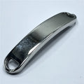 BXNK028 Custom Stainless Steel Two Holes Curved Bar ID Plate Bracelet Jewelry Accessories Connector