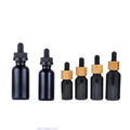 Wholesale Matte Black Clear Glass Bottles Black Droppers 15ml 30ml 60ml 120ml 4oz for Skin Care Cream Face Cream Screen Printing
