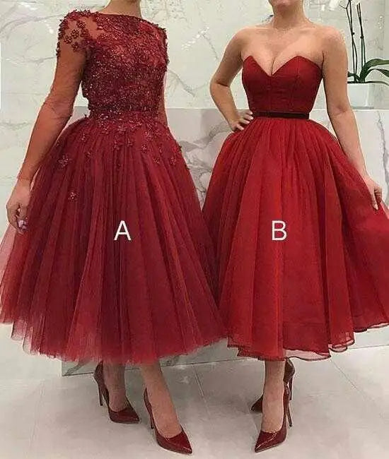 Appliques African Cheap Plus Size Customized Wedding Guest Party Long Sleeve Burgundy Bridesmaid Dress MB405