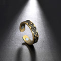 Hot Sale National Style Twelve Constellations Business Youth Couple Rings Gold Silver Color Stainless Steel Opening Ring