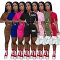 Jacket Tracksuits for Women Clothing Custom Logo Short Sleeves 2 Piece Set Short Pant Baseball Sports Plus SizeWomen'S Sets