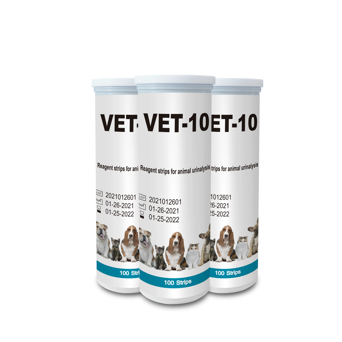 VET-10 Parameters Good Quality Reagent test Strips for Animal Pet Urine Strips