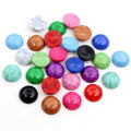 Fashion 40pcs 8mm 10mm 12mm Mix Fashion Colors Crack Style Flatback Resin Cabochons Cameo for DIY Jewelry Making Findings