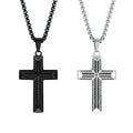 Non Tarnish Crucifix Jesus Cross Pendant Necklace Amazing Grace Cross Stainless Steel Necklace