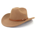 Wholesale Wide Brim Felt Fedora Cowboy Hats for Men New Design Leather Bands for Fedora Hats Women Campfire Party Festival