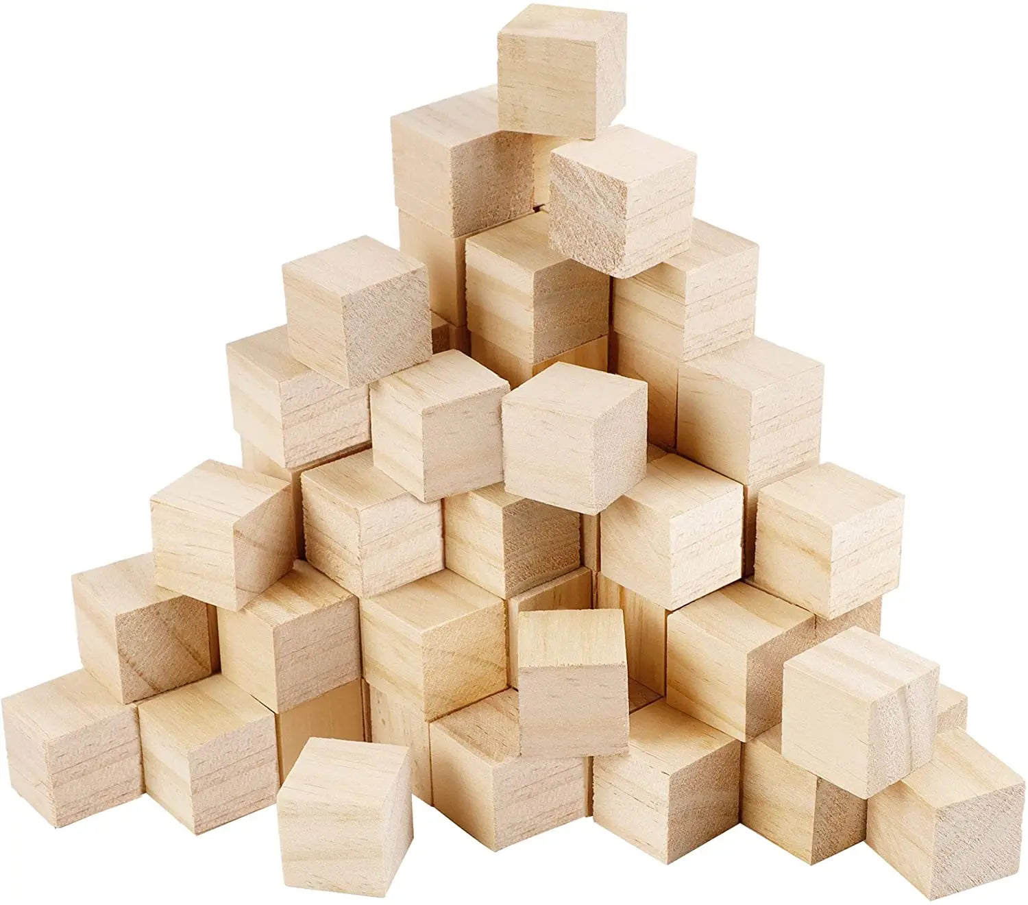 Tailai Unfinished Wood Craft Cubes 1 Inch Small Wooden Blocks to Decorate Wooden Cubes for Crafts and Decor