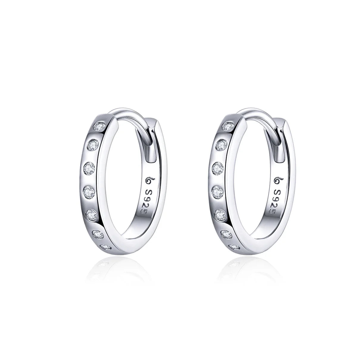 925 Sterling Silver Hoop Earrings for Women Minimalist Simple Circle Earings Silver Korean Fashion Jewelry Accessories BSE101