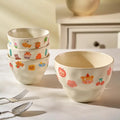 Hot Selling Ins Style Household Ceramic Ramen Bowl Decal Design Cute Rice Bowl Soup Bowl
