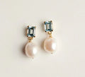 New Design Jewelry New Faux Pearl Earring Rectangle Drop White Baroque Pearls for Weddings Jewelry for Women