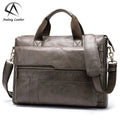 Laptop Briefcase Handbag for Men Genuine Cow Leather Shoulder Sling Bag Europe Style Business