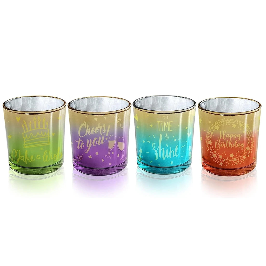 Luxury Iridescent Glass Candle Jar Metal Lid Christmas Soy Wax Candle Making Eco-Friendly Durable Customized Color Customizable