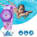 JNEW Best Selling Quartz Watches for Kids Girls with Nylon Band Cartoon and Sport Design 27mm Dial 3BAR Water Resistant MegaBDM