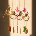 Wholesale Natural Healing Gemstone Agate Slice Amethyst Gravel Chips Crystal Sun Catchers