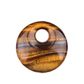 Fashion 30MM Pendant Tiger Eye Natural Stone Round Shaped Crystal Healing Stone Charms Handicraft for Necklace Making As Gift