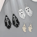 Boho Glass Rice Seed Beads Hallowmas Ghost Tassel Earring Statement Beaded Dangle Tassels Earrings Women Jewelry Distributors