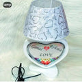 Christmas Heart Shape White/ Red Sublimation Lamp for Valentine/Wedding/Home Decor