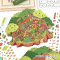 Second Series Cottage Theme Handbook Materials Stickers 2 3 Stickers Per Pack Decorative Cottage Style for Home and Office