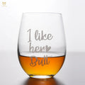 Stemless Wine Glasses 17 Ounce Real Gold Brim Luxury Crystal Red Wine Glass Custom Wedding Wine Glasses