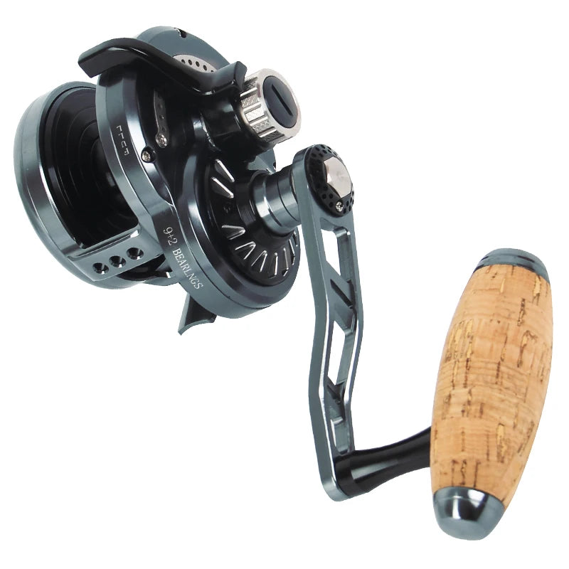 Aluminum CNC Machined 200-400 Series Fishing Reel Deep Sea Fishing Slow Jigging Reel Saltwater Fishing Reels