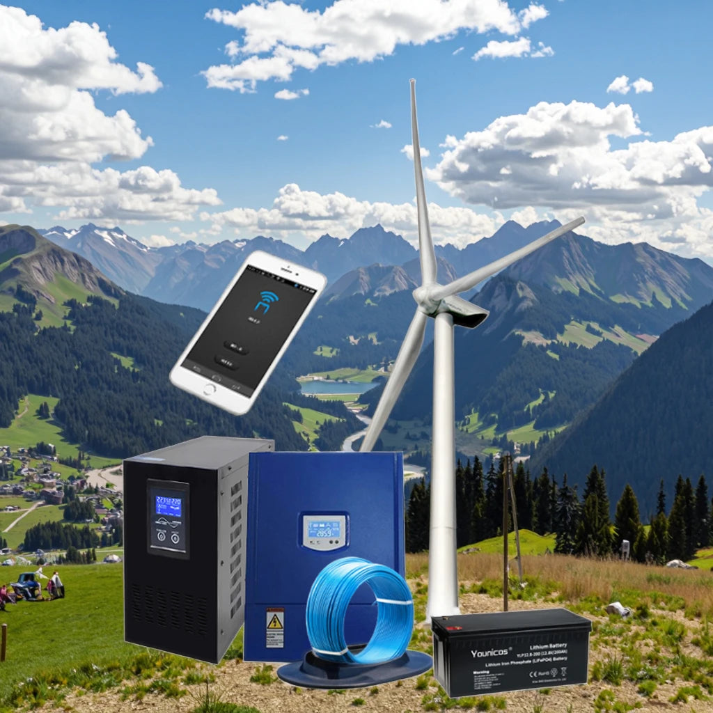 CE Certified Free Standing Tower Off-Grid Wind Generator 10kw/5kw Wind Mill for Home Single Phase 220V/110V Three Phase 380V