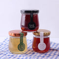 4oz Mini Yogurt Glass Jars With Mental Screw Cover Serving for Pudding Wedding Favors Honey Pot Milk Canister