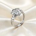Trendy Windmill Rotation Ring Inset Shiny Cubic Zircon Ring for Women Wedding Engagement Daily Wear Flower Ring Jewelry MegaBDM