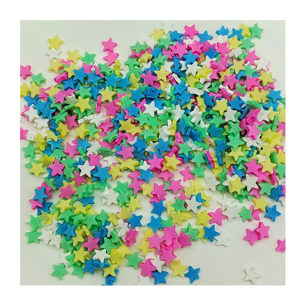 Polymer Hot Clay Sprinkles Colorful Heart Five Star Snowflakes Bow Candy Sprinkles for Crafts Making