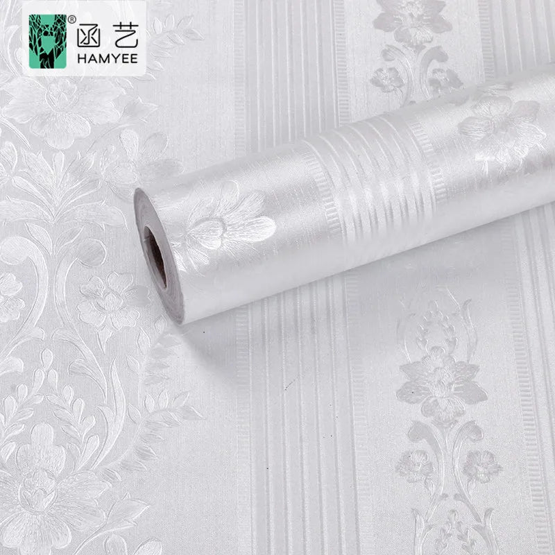 White Self Adhesive Paper Embossed Solid Color Peel and Stick Wallpaper Removable Kitchen Counter Paper Vinyl Film