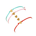 Go2boho Adjustable Gold Plated Rope Bracelet Set Handmade Stackable Fashion Jewelry for Women Girls Gifts